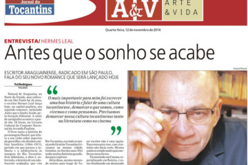 Jornal do Tocantins – Arte e Vida – 12/11/2014